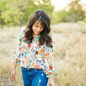 Red Dress Boutique Floral Blouse
